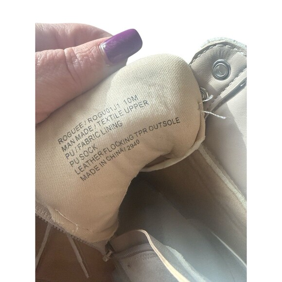 Madden Girl Rogue Ankle Boots Putty Platform Lug Sole Lace-Up Women’s Size 10 - Picture 4 of 9